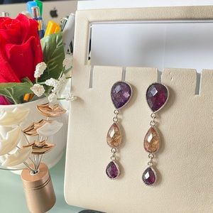 1925 Purple velvet earrings |